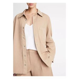 Vince Cotton Twill Snap-Front Overshirt NEW NWT